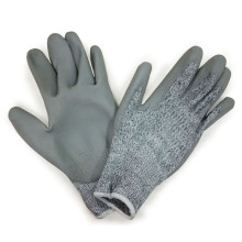 Cut Resistant Coated with PU Glove, Hand Protection, Working Gloves, Safety Glove